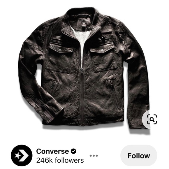 *RARE* Genuine Converse Leather Jacket - Picture 2 of 9